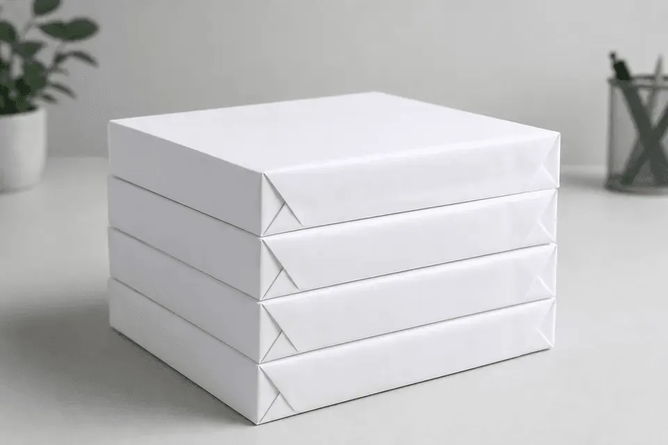 コピー用紙の消耗品在庫画面イメージ。残り個数と発注導線